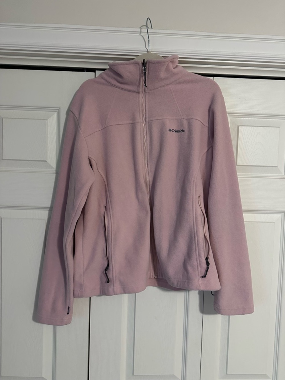 Columbia Light Pink Fleece Full-Zip Jacket
